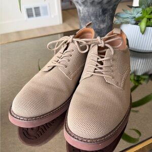 G.H. Bass & Co. Taupe Lace-Up Flats